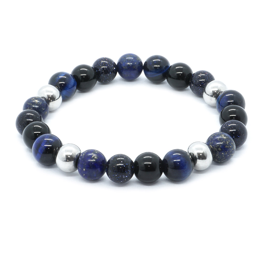 Halo - Sandstone, Tiger Eye, Lapis Lazuli And Onyx Bracelet